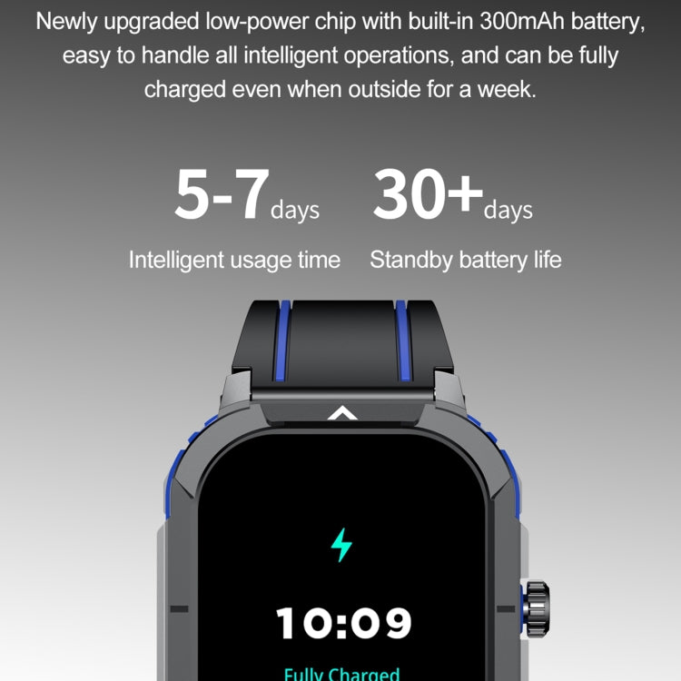 LEMFO HK56 2.06 inch BT5.3 IP68 Sport Smart Watch, Support Bluetooth Call / Message Notification / Heart Rate / Blood Pressure Health Monitor(Blue)