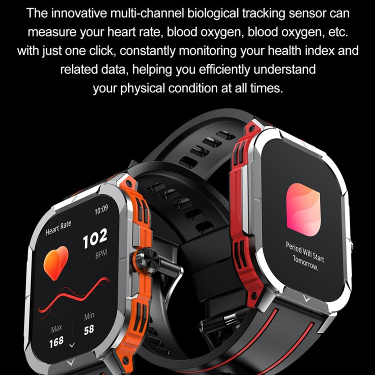 LEMFO HK56 2.06 inch BT5.3 IP68 Sport Smart Watch, Support Bluetooth Call / Message Notification / Heart Rate / Blood Pressure Health Monitor(Red)