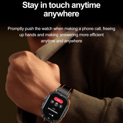 LEMFO HK56 2.06 inch BT5.3 IP68 Sport Smart Watch, Support Bluetooth Call / Message Notification / Heart Rate / Blood Pressure Health Monitor(Blue)