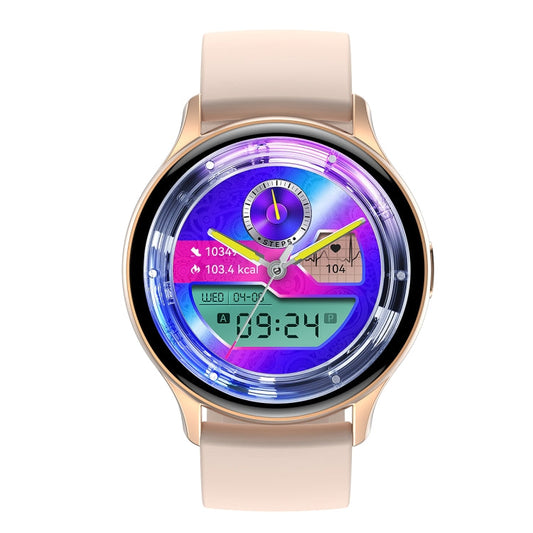 HK89 1.43 inch BT5.0 IP67 Sport Smart Watch, Support Bluetooth Call / Message Notification / Heart Rate / Blood Pressure Health Monitor(Gold)