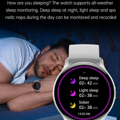 HK89 1.43 inch BT5.0 IP67 Sport Smart Watch, Support Bluetooth Call / Message Notification / Heart Rate / Blood Pressure Health Monitor(Silver)