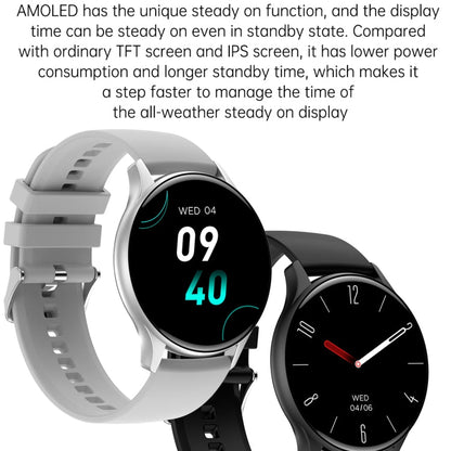 HK89 1.43 inch BT5.0 IP67 Sport Smart Watch, Support Bluetooth Call / Message Notification / Heart Rate / Blood Pressure Health Monitor(Silver)