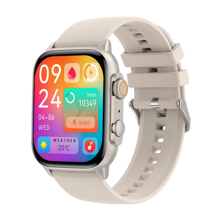 Montre connectée de sport LEMFO HK95 1,952 pouces BT5.0 IP68, prise en charge des appels Bluetooth / moniteur de santé sommeil / oxygène sanguin / fréquence cardiaque / pression artérielle (argent)