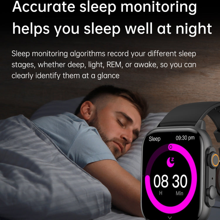 Montre connectée de sport LEMFO HK95 1,952 pouces BT5.0 IP68, prise en charge des appels Bluetooth / moniteur de santé sommeil / oxygène sanguin / fréquence cardiaque / pression artérielle (argent)