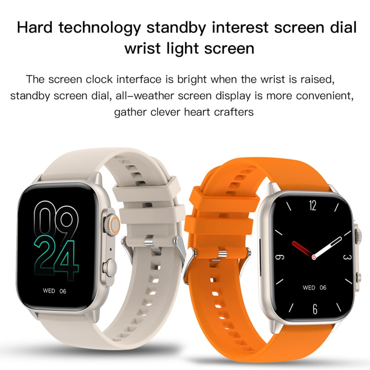 Montre connectée de sport LEMFO HK95 1,952 pouces BT5.0 IP68, prise en charge des appels Bluetooth / moniteur de santé sommeil / oxygène sanguin / fréquence cardiaque / pression artérielle (argent)