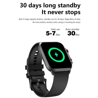 Montre connectée de sport LEMFO HK95 1,952 pouces BT5.0 IP68, prise en charge des appels Bluetooth / moniteur de santé sommeil / oxygène sanguin / fréquence cardiaque / pression artérielle (argent)