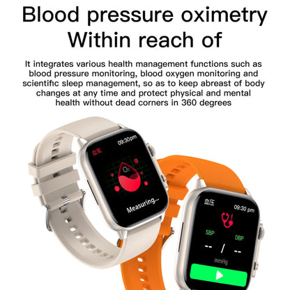 Montre connectée de sport LEMFO HK95 1,952 pouces BT5.0 IP68, prise en charge des appels Bluetooth / moniteur de santé sommeil / oxygène sanguin / fréquence cardiaque / pression artérielle (argent)