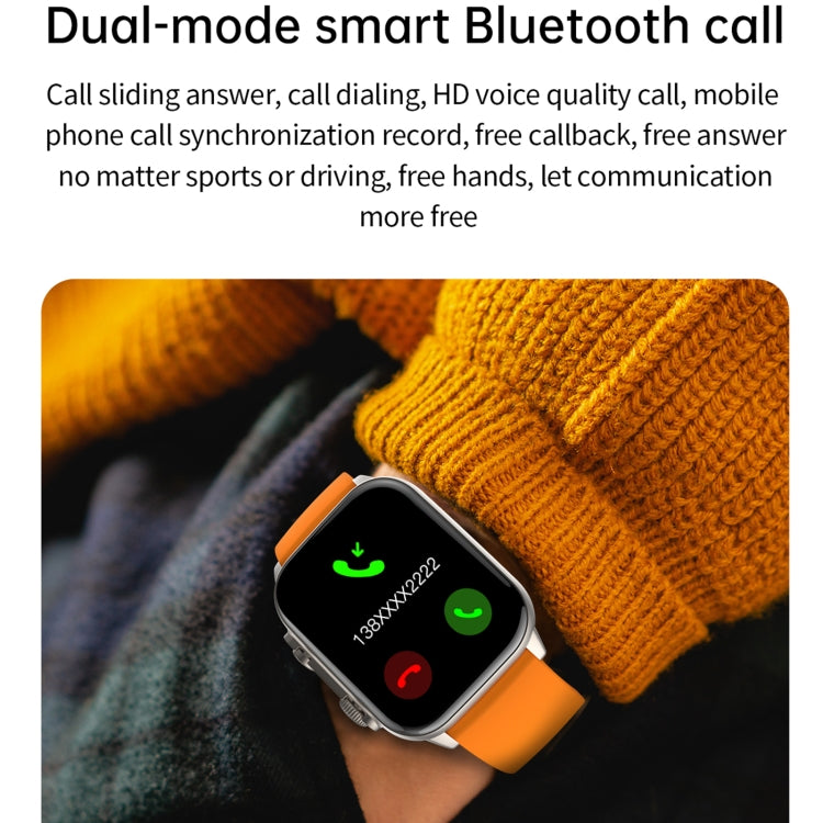 LEMFO HK95 Montre connectée sport 1,952 pouces BT5.0 IP68, prend en charge les appels Bluetooth / le suivi du sommeil / de l'oxygène sanguin / de la fréquence cardiaque / de la pression artérielle (Noir)