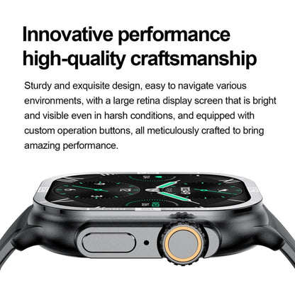 HK96S 2.06 inch BT5.3 IP68 Sport Smart Watch, Support Bluetooth Call / Sleep / Blood Oxygen / Heart Rate / Blood Pressure Health Monitor(Black)
