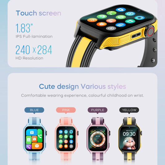 LEMFO K36 1.83 inch IPX7 Children Sport Smart Watch, Support Video Call / Message Notification / GPS / WiFi(Blue)