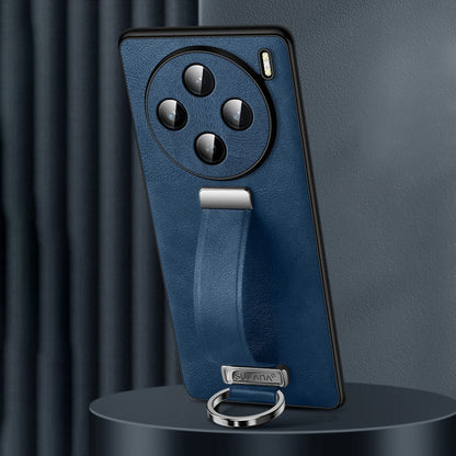 Pour étui de téléphone antichoc vivo X100s SULADA PC + texture cuir (bleu)