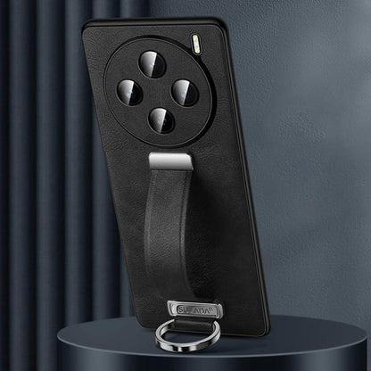 For vivo X200 SULADA PC + Leather Texture Skin Feel Shockproof Phone Case(Black)