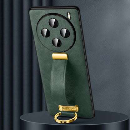 For vivo X200 SULADA PC + Leather Texture Skin Feel Shockproof Phone Case(Green)
