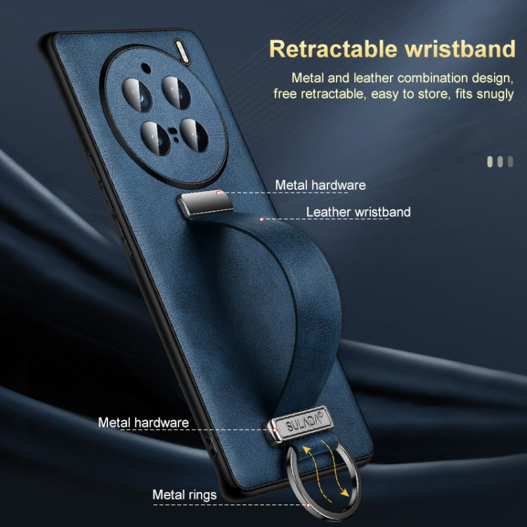 For vivo X200 SULADA PC + Leather Texture Skin Feel Shockproof Phone Case(Brown)