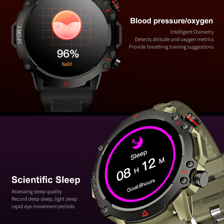 TF10 Pro 1.53 inch BT5.2 IP67 Sport Smart Watch, Support Bluetooth Call / Sleep / Blood Oxygen / Heart Rate / Long Sitting Health Monitor(Green)