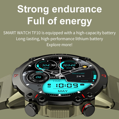 TF10 Pro 1.53 inch BT5.2 IP67 Sport Smart Watch, Support Bluetooth Call / Sleep / Blood Oxygen / Heart Rate / Long Sitting Health Monitor(Green)