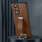 For Honor 200 SULADA PC Hybrid Leather Texture Skin Feel Shockproof Phone Case(Brown)