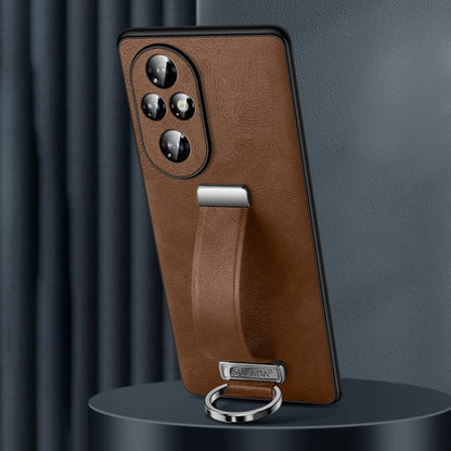 Pour Honor 200 Pro SULADA PC Étui de Téléphone Antichoc en Similicuir (Marron)