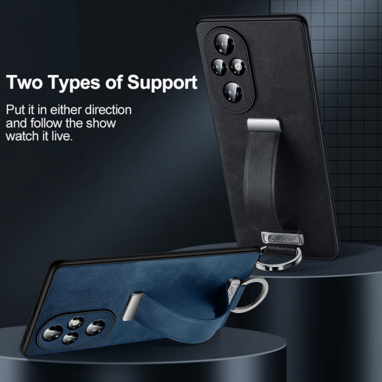 For Honor Magic7 Pro SULADA PC Hybrid Leather Texture Skin Feel Shockproof Phone Case(Blue)