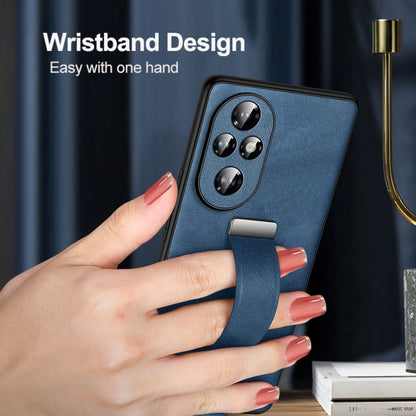 For Honor Magic7 Pro SULADA PC Hybrid Leather Texture Skin Feel Shockproof Phone Case(Blue)