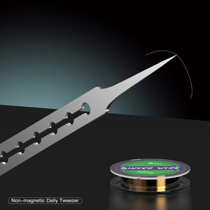 2UUL Non-magnetic Stainless Stencil Tweezers with Holes, Model:TW21