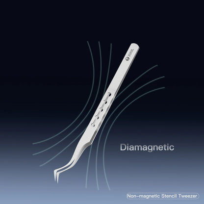 2UUL Non-magnetic Stainless Stencil Tweezers with Holes, Model:TW22