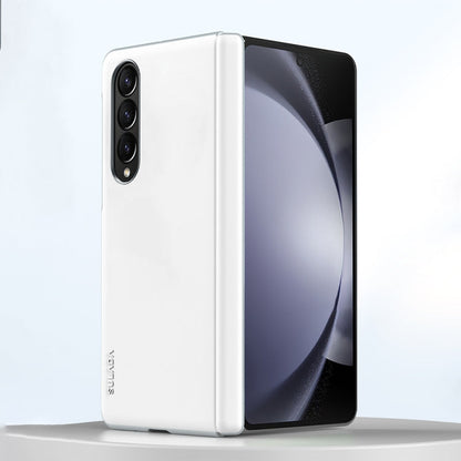 For Samsung Galaxy Z Fold4 SULADA Skin Feel Liquid Leather Shockproof Phone Case(White)