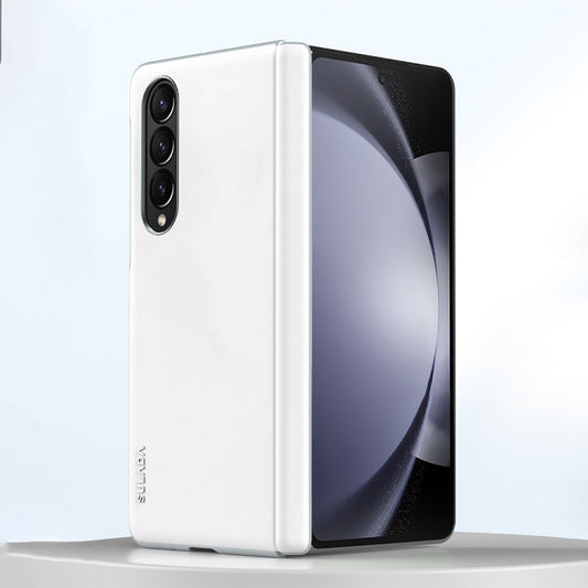 For Samsung Galaxy Z Fold4 SULADA Skin Feel Liquid Leather Shockproof Phone Case(White)