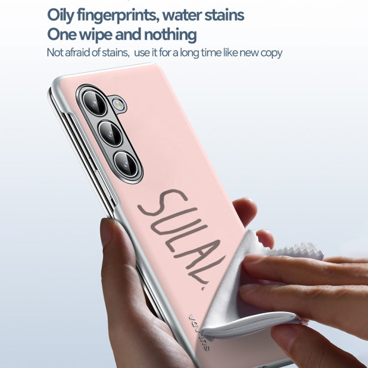For Samsung Galaxy Z Fold6 SULADA Skin Feel Liquid Leather Shockproof Phone Case(White)