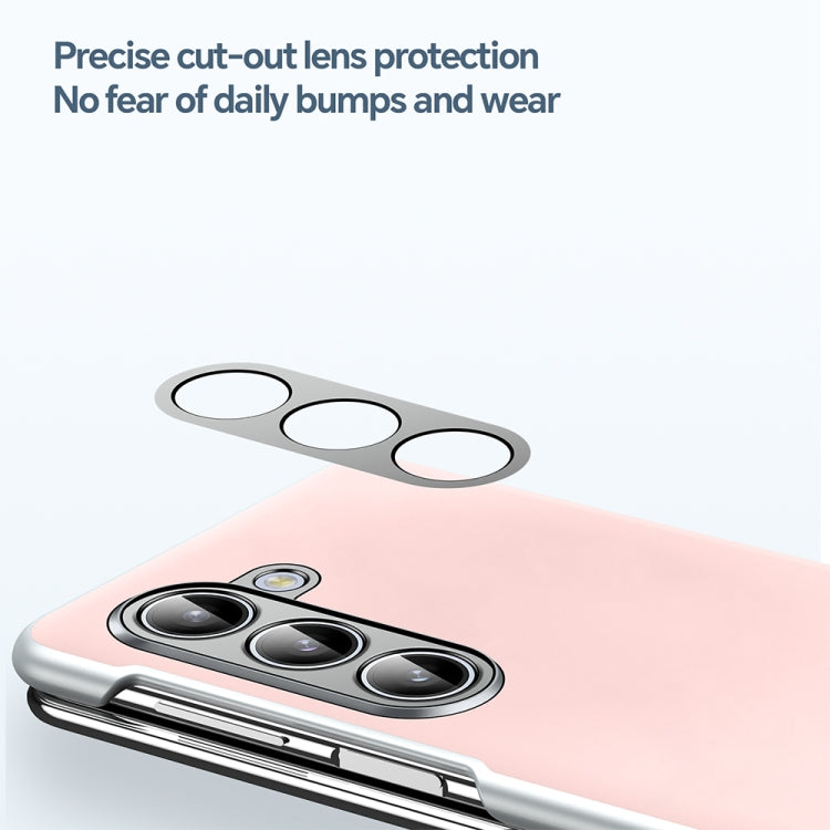For Samsung Galaxy Z Fold6 SULADA Skin Feel Liquid Leather Shockproof Phone Case(Pink)