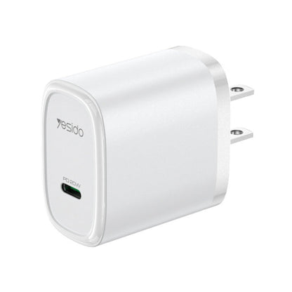 Yesido YC11U 20W PD USB-C / Type-C Fast Charging Charger, Specification:US Plug(White)