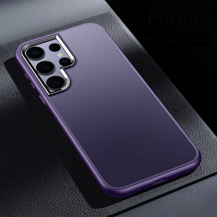 Pour Samsung Galaxy S24 Ultra 5G Étui de Téléphone Antichoc Mat SULADA Toucher Peau (Violet)
