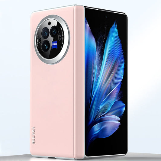 For vivo X Fold3 SULADA Skin Feel Liquid Leather Shockproof Phone Case(Pink)
