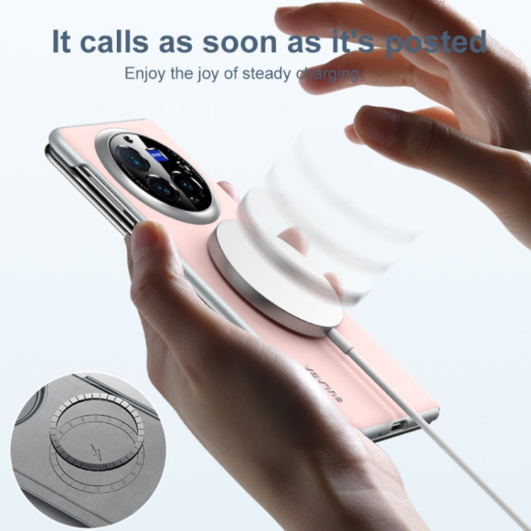 For vivo X Fold3 Pro SULADA Skin Feel Liquid Leather Shockproof Phone Case(White)