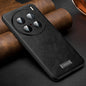 Pour vivo X100 Ultra Étui de téléphone antichoc en TPU SULADA + cuir fait main (Noir)