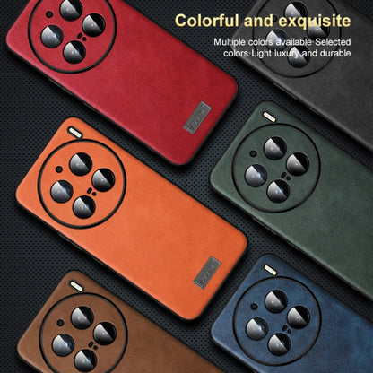 For vivo X100 Ultra SULADA Shockproof TPU + Handmade Leather Phone Case(Red)