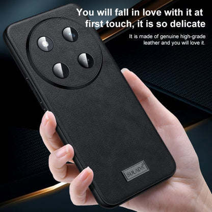For Honor 200 SULADA Shockproof TPU Hybrid Handmade Leather Phone Case(Orange)