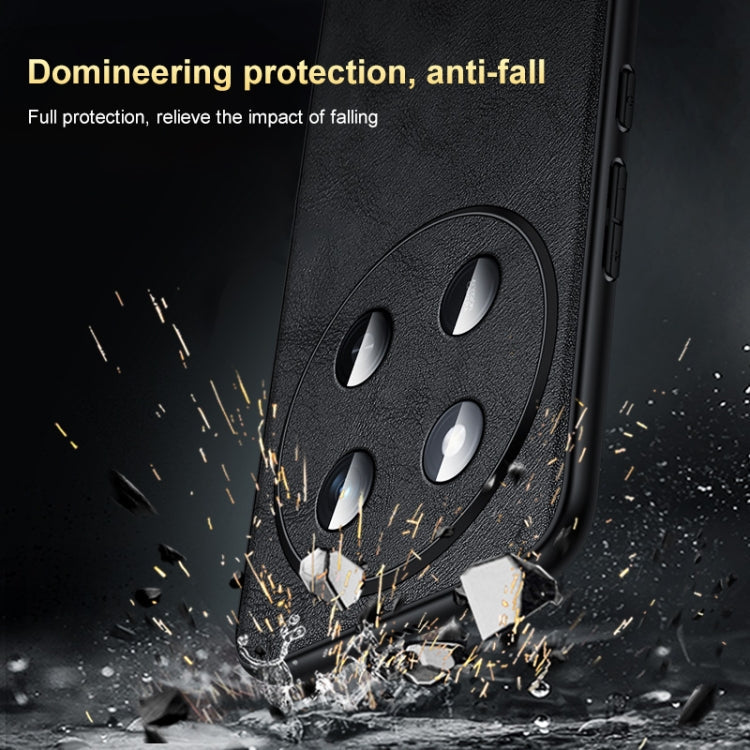 For Honor 200 Pro SULADA Shockproof TPU Hybrid Handmade Leather Phone Case(Black)