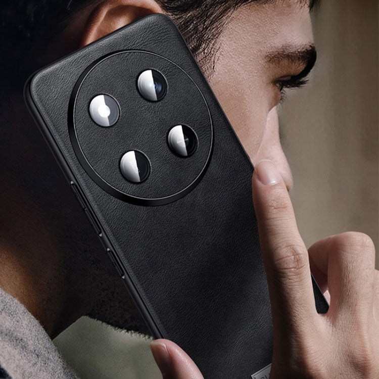 For Honor 200 SULADA Shockproof TPU Hybrid Handmade Leather Phone Case(Orange)