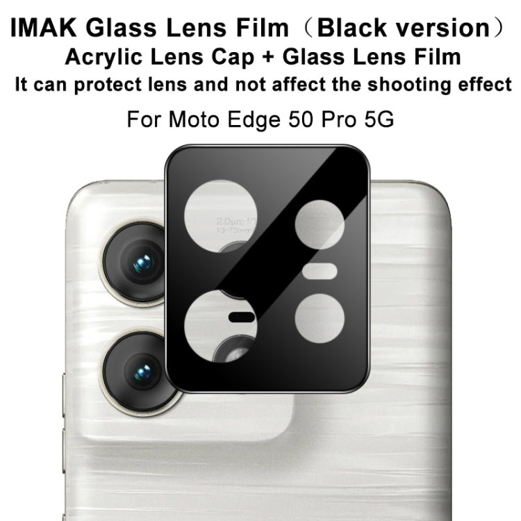 For Motorola Edge 50 Pro imak High Definition Integrated Glass Lens Film Black Version