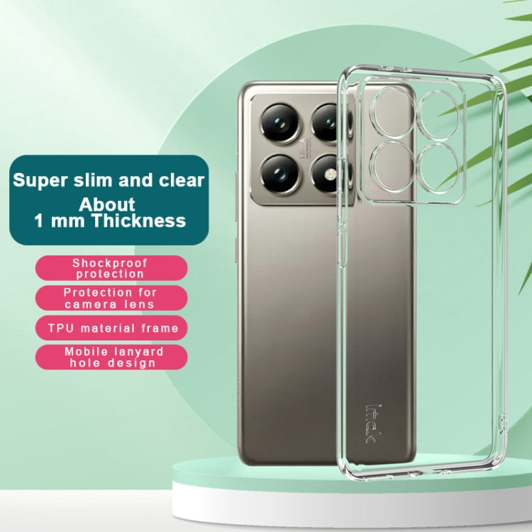 For Xiaomi 14T Pro imak UX-5 Series Super Slim Transparent Shockproof TPU Protective Case(Transparent)