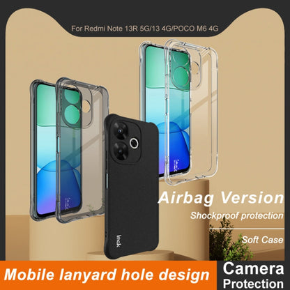 For Xiaomi POCO M6 4G imak Shockproof Airbag TPU Phone Case(Transparent)