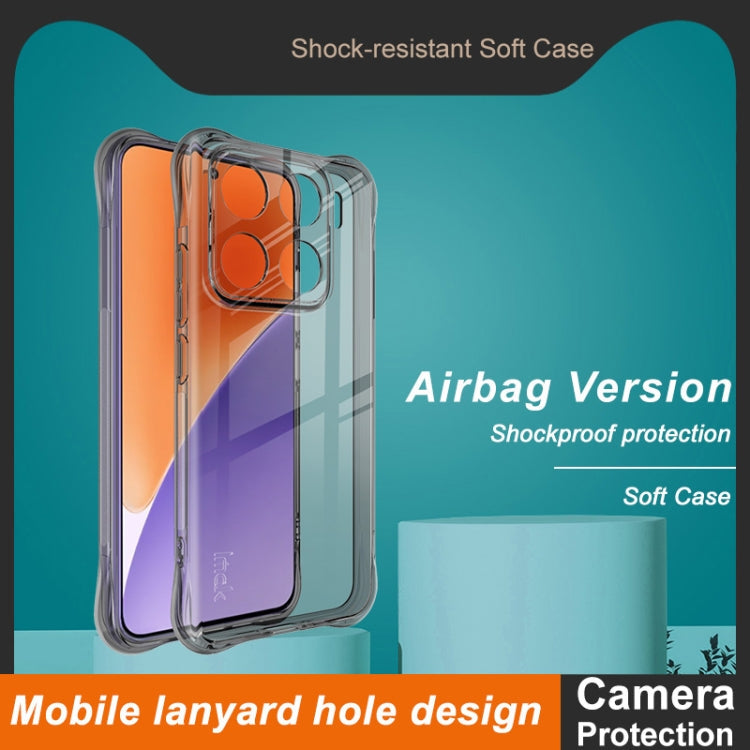 For Xiaomi 15 Pro imak Shockproof Airbag TPU Phone Case(Transparent Black)