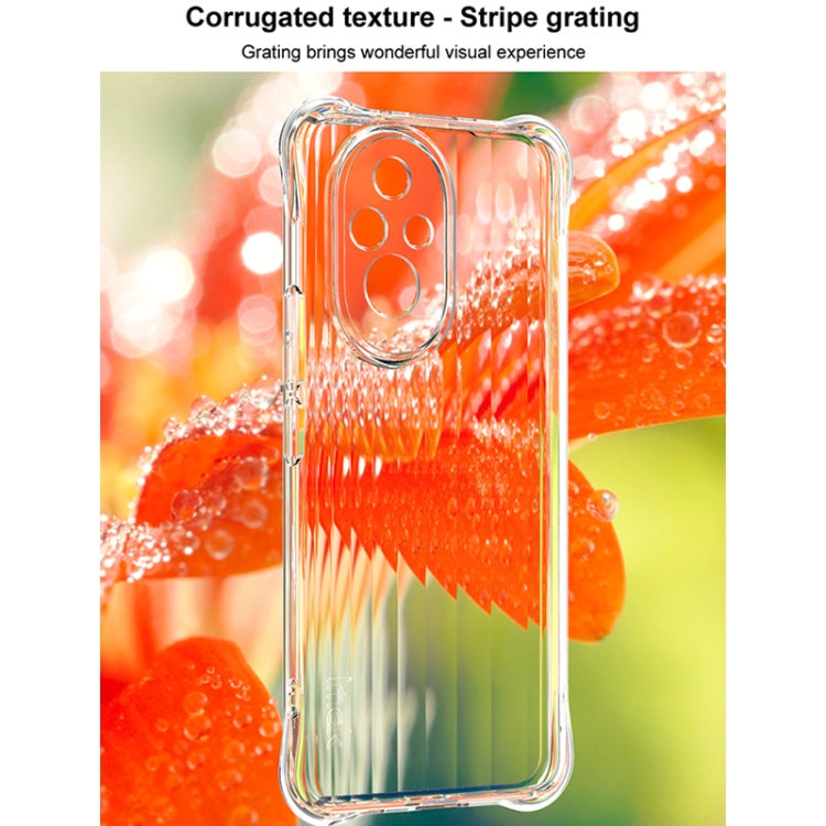 For Honor 200 IMAK Corrugated Texture Airbag TPU Phone Case(Transparent Black)