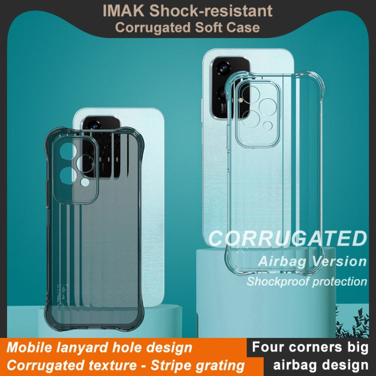 Coque de téléphone en TPU avec coussin d'air, texture ondulée IMAK, pour For Honor 200 Lite (transparent)