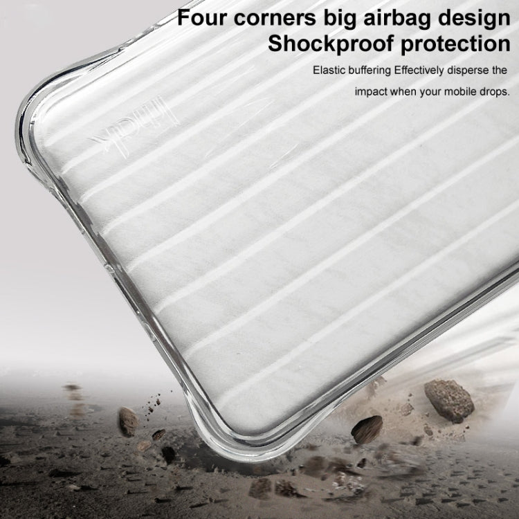For Honor 200 IMAK Corrugated Texture Airbag TPU Phone Case(Transparent Black)