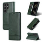 For Samsung Galaxy S25 Ultra 5G AZNS Magnetic Calf Texture Flip Leather Phone Case(Dark Green)
