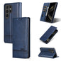 For Samsung Galaxy S25 Ultra 5G AZNS Magnetic Calf Texture Flip Leather Phone Case(Dark Blue)