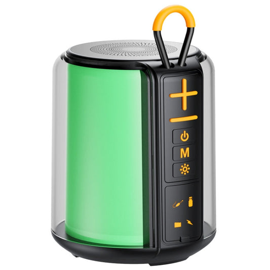 Haut-parleur Bluetooth sans fil AEC S16 Portable LED Light Rainbow RGB TWS (Noir)