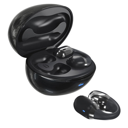 Écouteurs sport Hileo F16 TWS avec contrôle tactile, étanches IPX5, à conduction osseuse, et suppression du bruit (Noir)